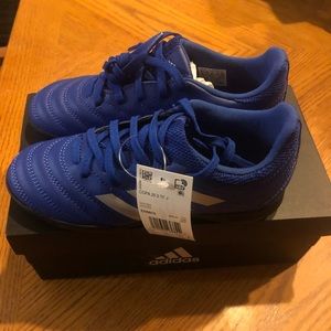 Adidas royal blue turf/ indoor soccer boy shoes size 2